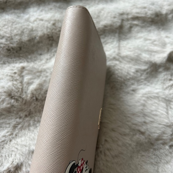 Kate Spade Minnie Mouse Long Zip Around Leather Wallet Tan - Picture 5 of 5